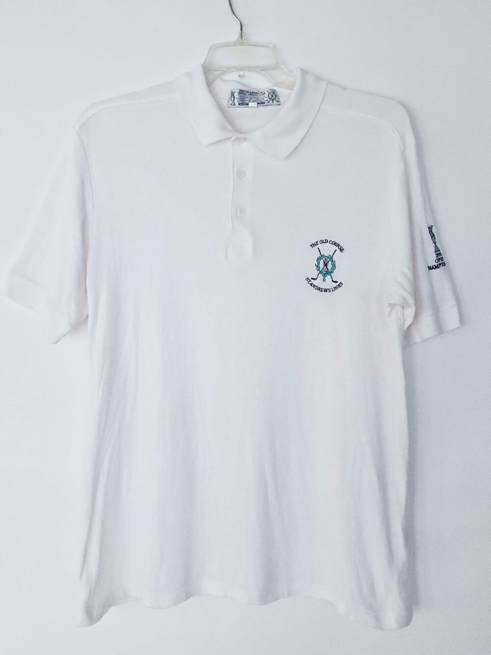 St. Andrews White Golf Shirt XL 1990 Open Championship